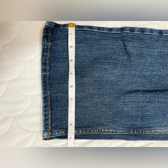 Denim Gold Mens Jeans Straight Leg Denim Blue Dark Wash Ripped Regular Fit 44x30 - Picture 11 of 14